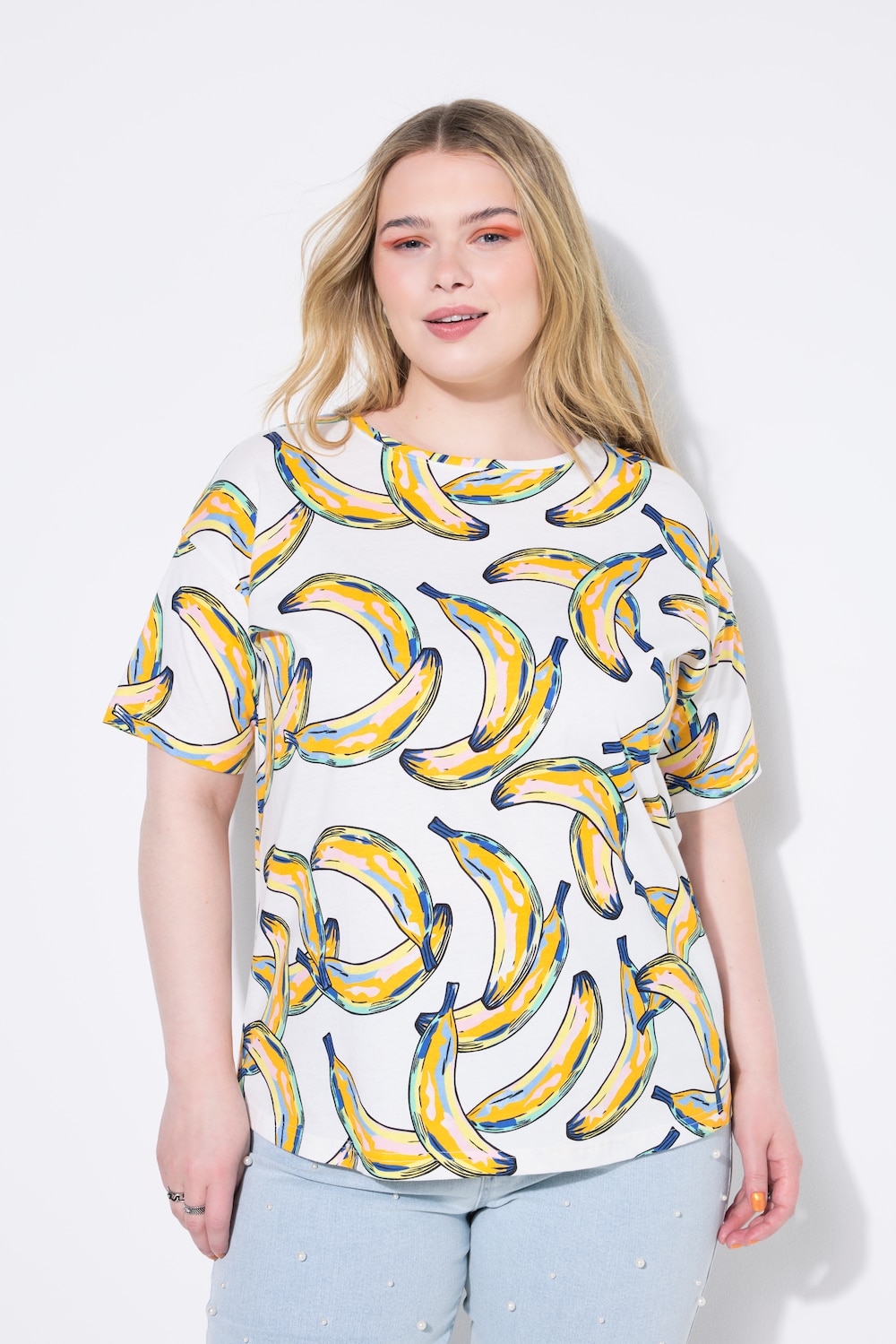 T-Shirt, Oversize Shape, Bananen-Print