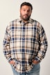 Men+ flanellen geruit overhemd, lange mouwen, kentkraag, comfortabele pasvorm, tot 8XL