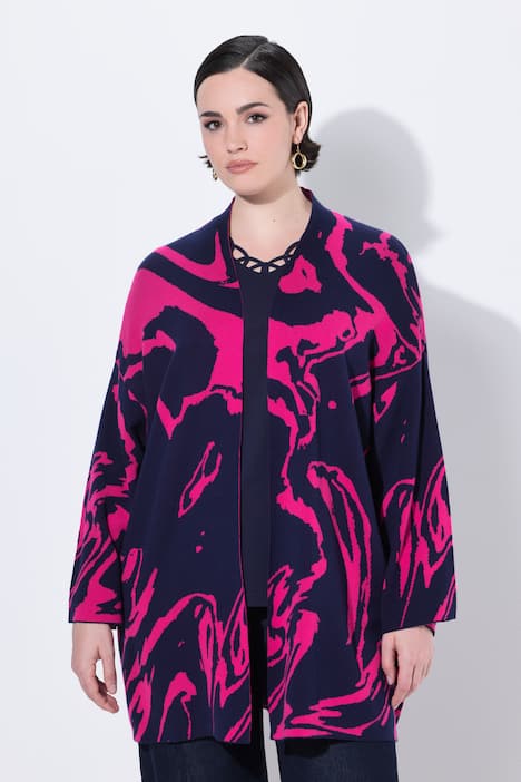Vest, oversized, V-hals, 3/4-mouw