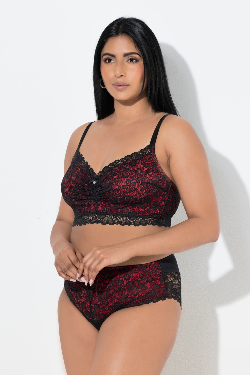 Große Größen TruYou Bralette, Damen, rot, Größe: 95D, Synthetische Fasern/Elasthan, Ulla Popken