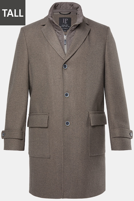 Manteau en laine mélangée JP 1880, finition FLEXNAMIC®, empiècement matelassé et col à revers- jusqu'au 7 XL