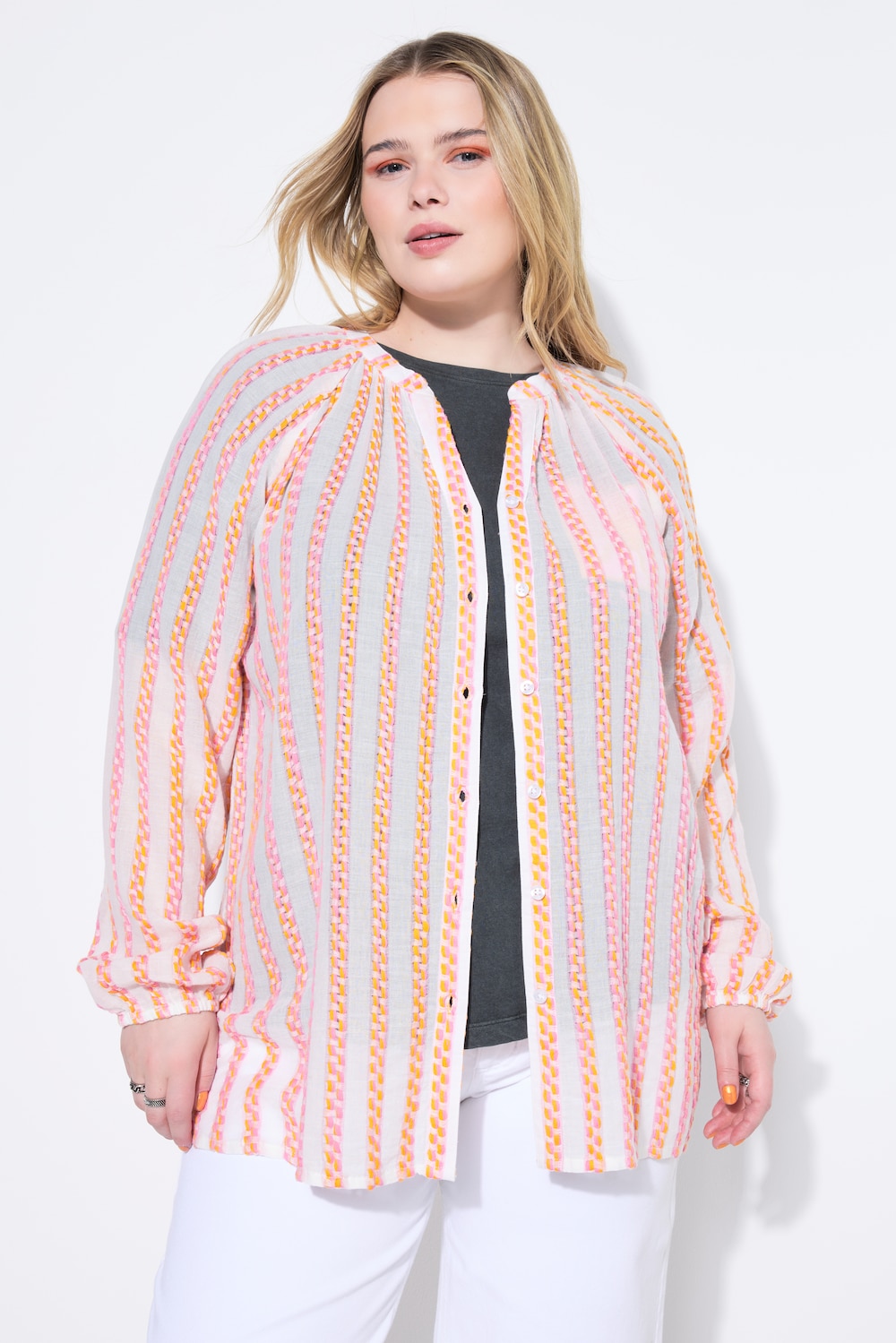 Große Größen Tunika, Damen, beige, Größe: 42/44, Baumwolle, Studio Untold