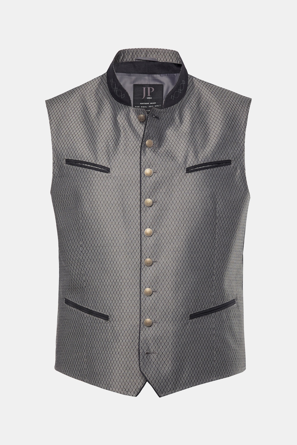 JP1880 Weste, Tracht, Stehkragen, Stickerei, bis 72