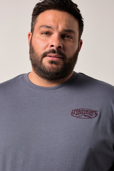 Men+ T-Shirt, Halbarm, Bruststick, bis 8 XL