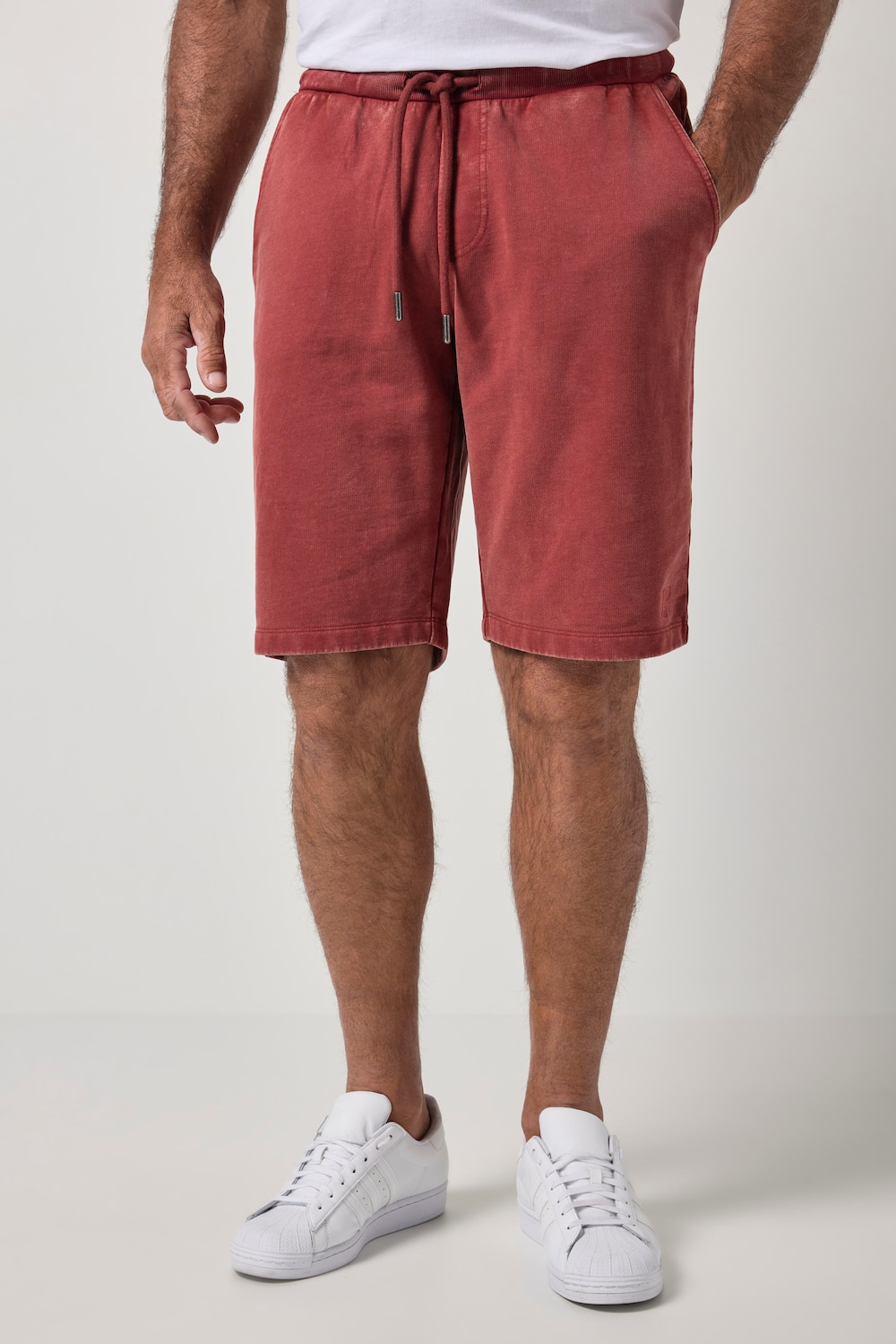 Sweat Bermudashorts, elastisk linning, vintage-look, op til 8 XL