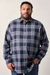Men+ flanellen geruit overhemd, lange mouwen, kentkraag, comfortabele pasvorm, tot 8XL