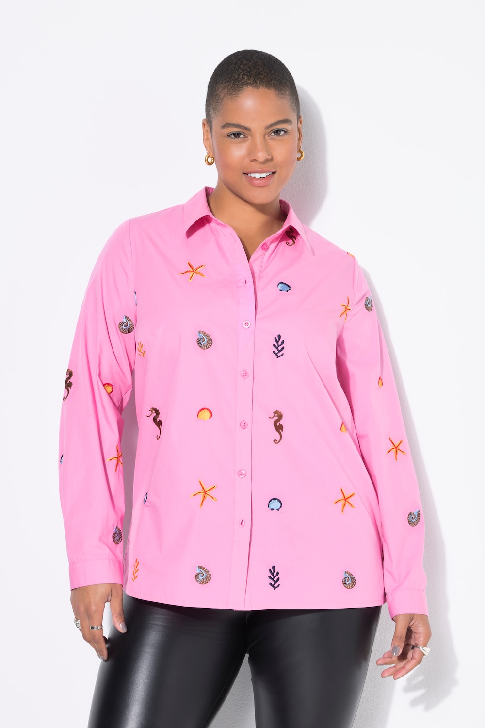 Thumbnail - Große Größen Hemdbluse, Damen, rosa, Größe: 54/56, Baumwolle, Studio Untold