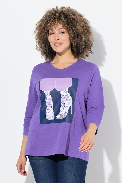 Shirt, Schuhe, Classic, Rundhalsausschnitt, 3/4-Arm