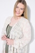 Bluse, Loose Shape, Glittermuster, Zierbiesen