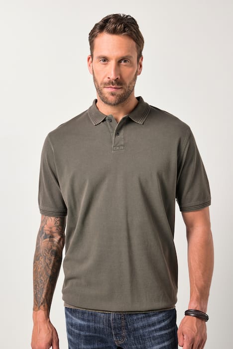 JP1880 poloshirt, Buik-Fit, korte mouwen, piqué, vintage look, XXL tot 8XL