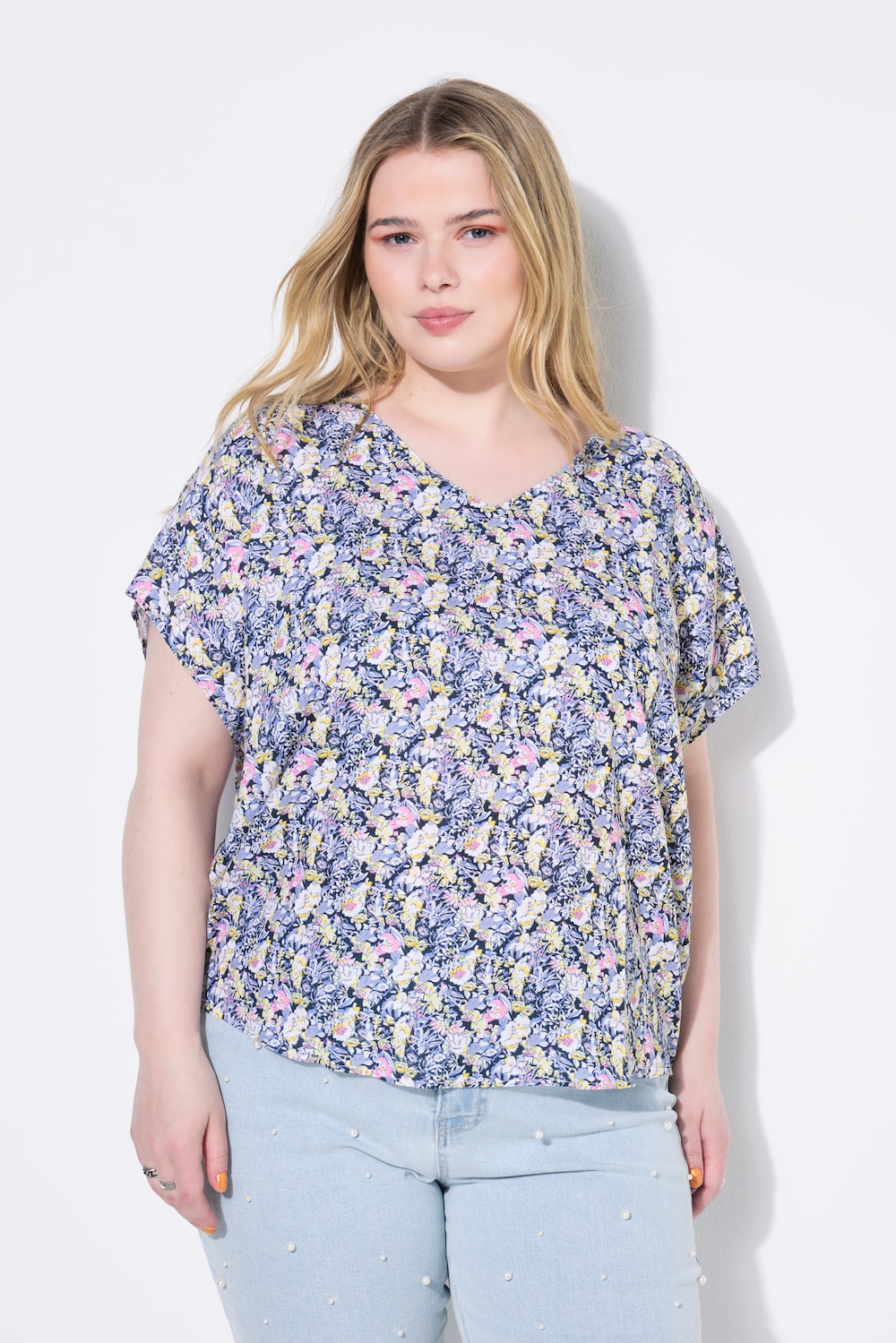 Große Größen Blusenshirt, Damen, rosa, Größe: 46/48, Viskose, Studio Untold