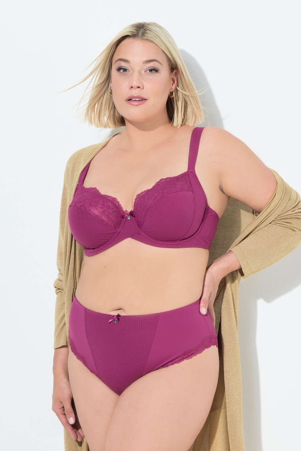 Thumbnail - Große Größen Midislip, Damen, rot, Größe: 50/52, Baumwolle/Synthetische Fasern/Elasthan, Ulla Popken