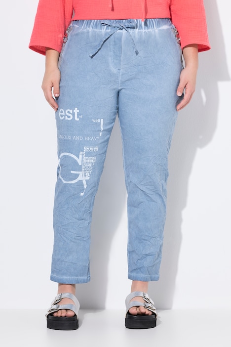 Hose, Joggpants, Crinkle, Zipptaschen