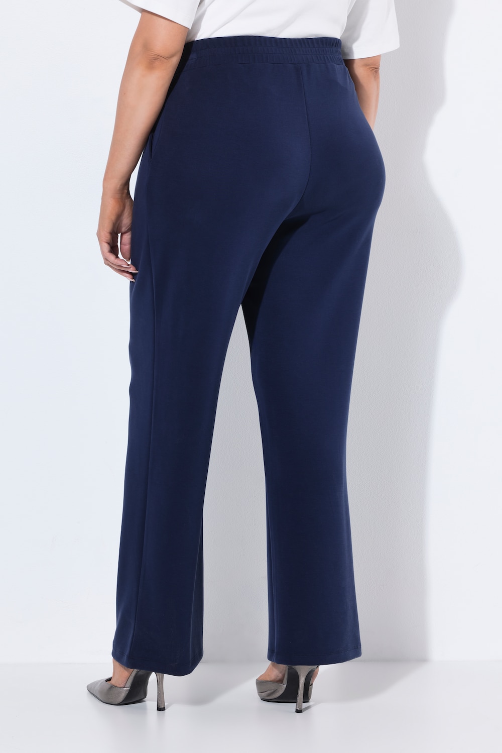 Pantalón Para Mujer Ulla Popken - Corte Medio, Refuerzo De Algodón, Altura Lateral 11 Cm (talla 44), Ajuste Probado
