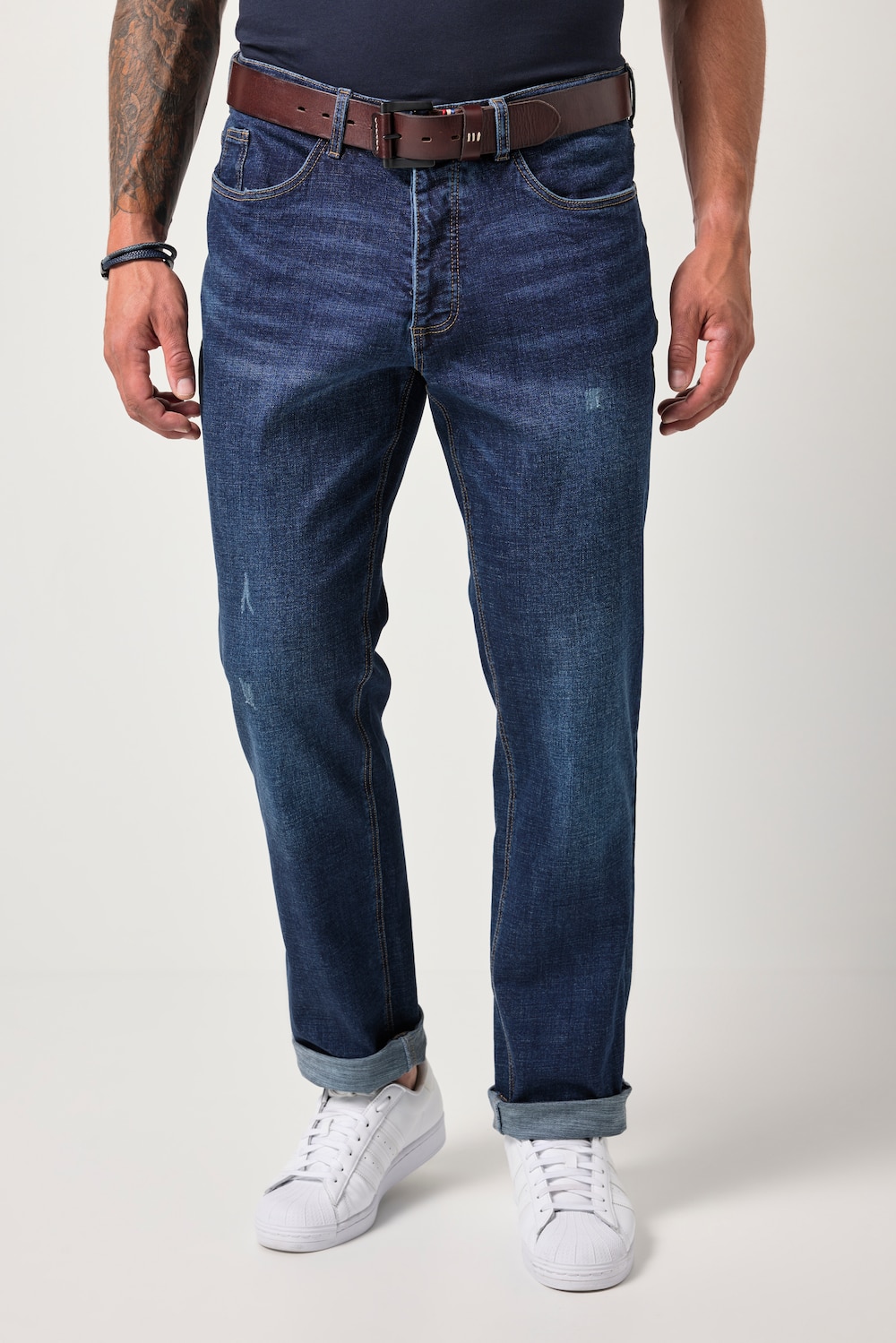 JP1880 jeans, denim, FLEXNAMIC®, toelopende Loose-Fit, 5-pocket, tot maat 72