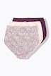 Slips maxi, pack de 3, rosas/color liso