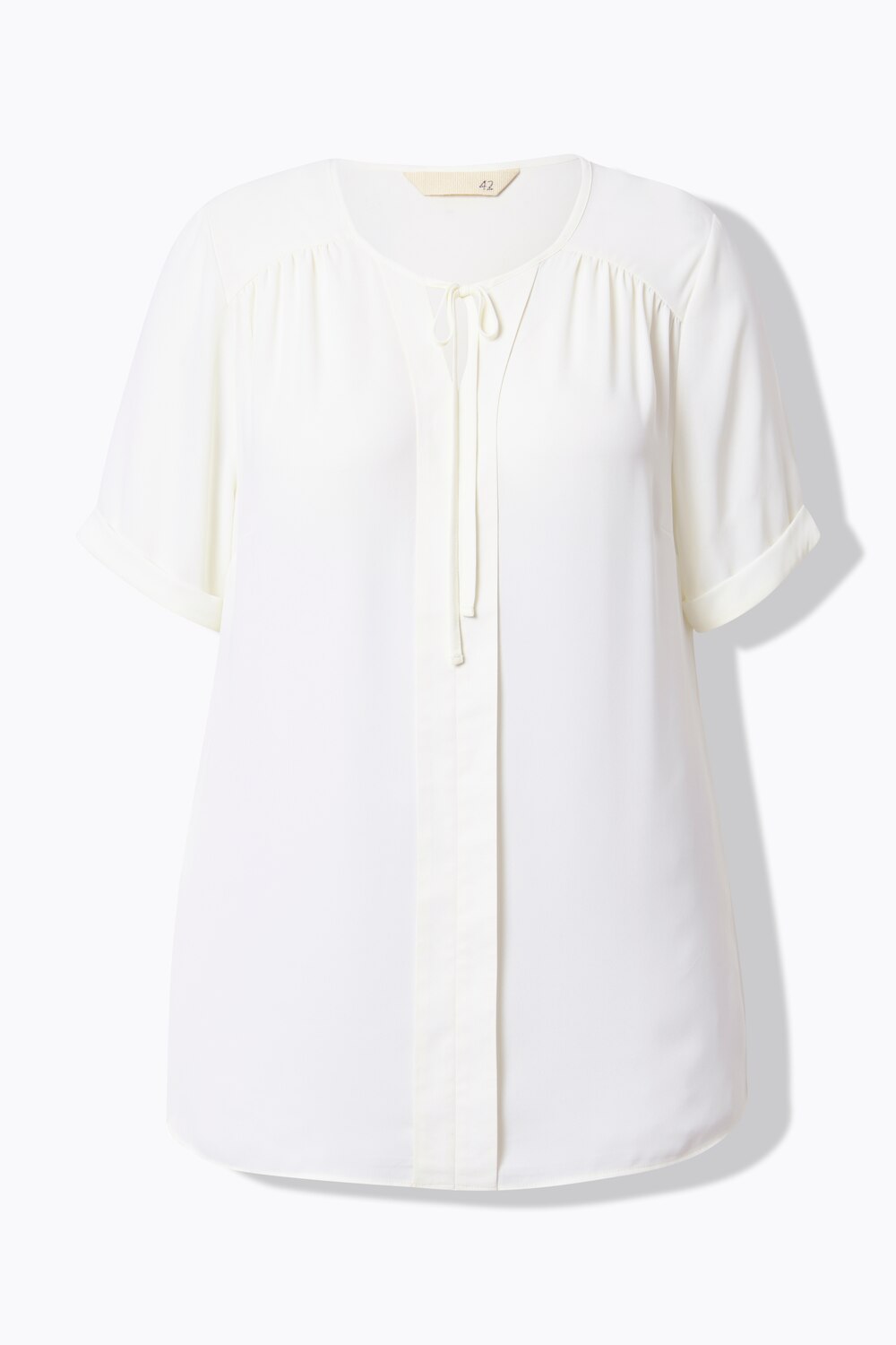 Stora storlekar Blus, Dam, vit, storlek: 42, Polyester, Mia Moda