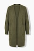 Long-Strickjacke, kuschelweich, offene Form, Langarm