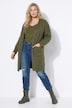Long-Strickjacke, kuschelweich, offene Form, Langarm