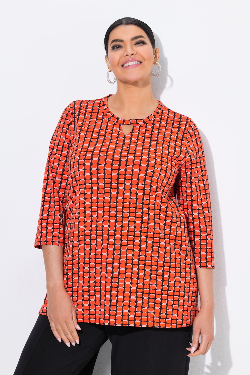 Große Größen Shirt, Damen, rot, Größe: 42/44, Baumwolle, Ulla Popken
