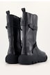 Leder-Boots, Nappaleder, Zierbänder, Zipper, Weite H