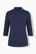 Sweat-shirt à col montant et manches 3/4, boutons fantaisie dans le dos