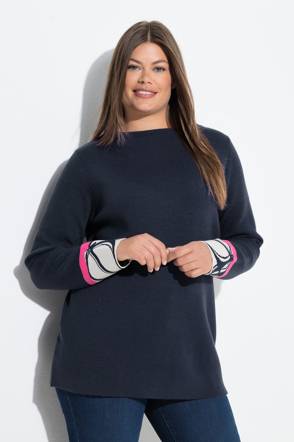 Strikkegenser, turtleneck, lange ermer