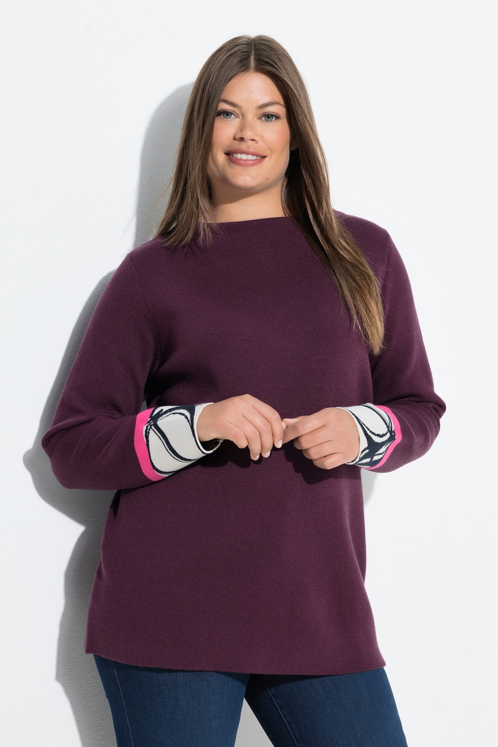 Strikkegenser, turtleneck, lange ermer