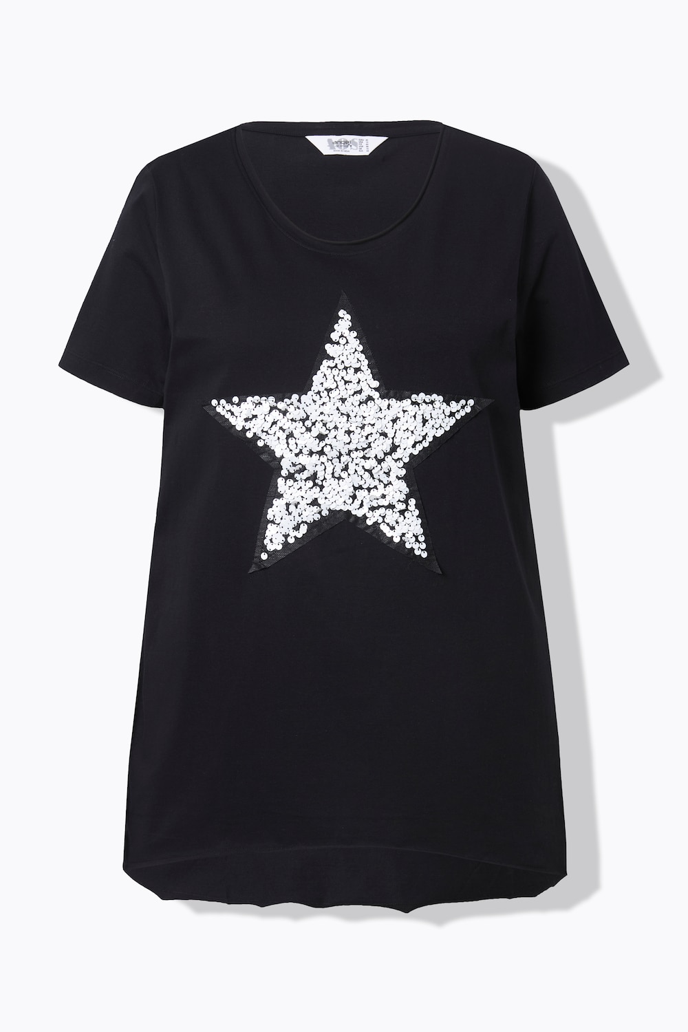 Stora storlekar T-shirt, Dam, svart, storlek: 46, Bomull, Angel of Style