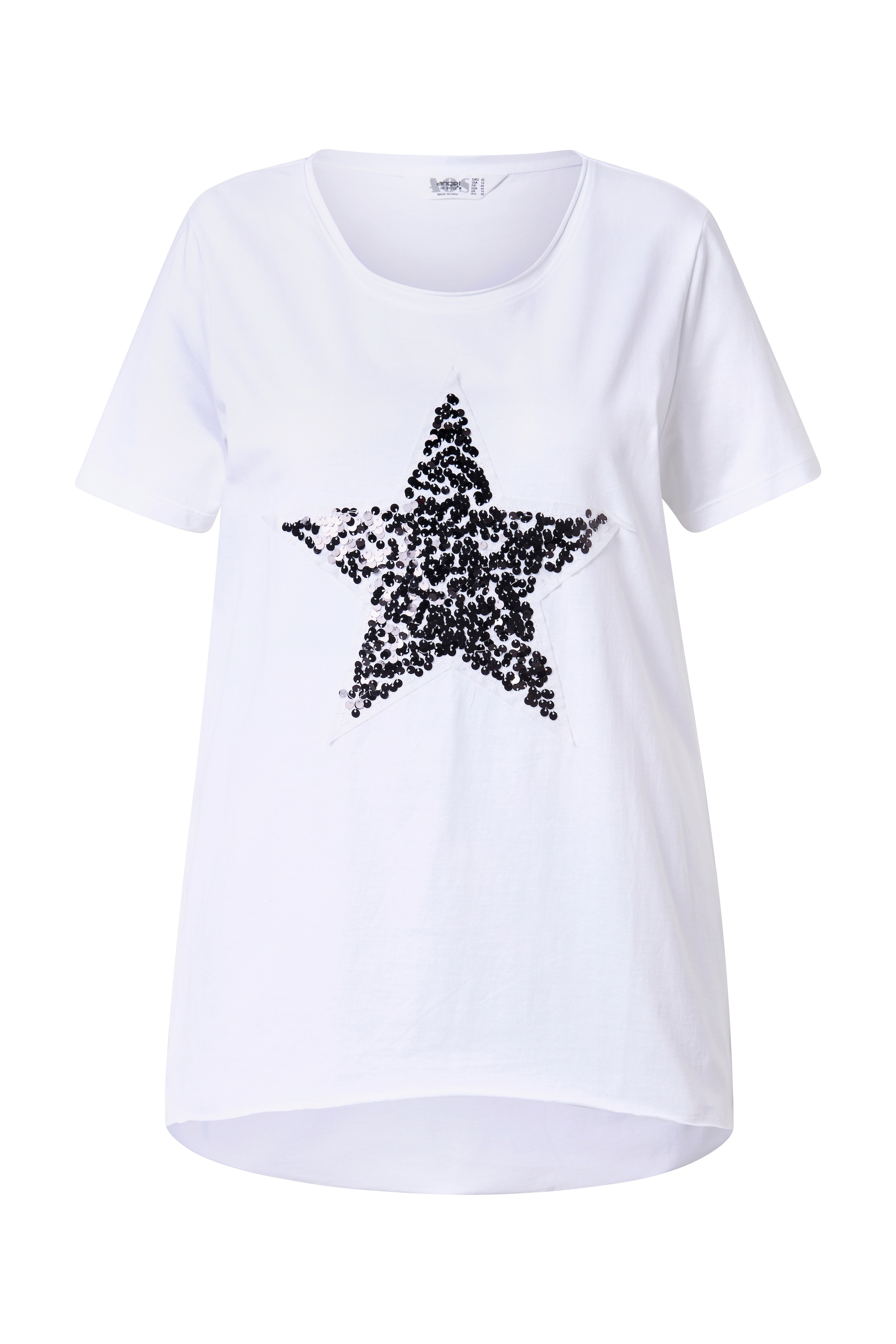 Angel of Style Damen große Größen T Shirt A Linie Pailletten Stern 841789