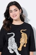 T-shirt, boxy fit, tiger, 3/4 sleeves