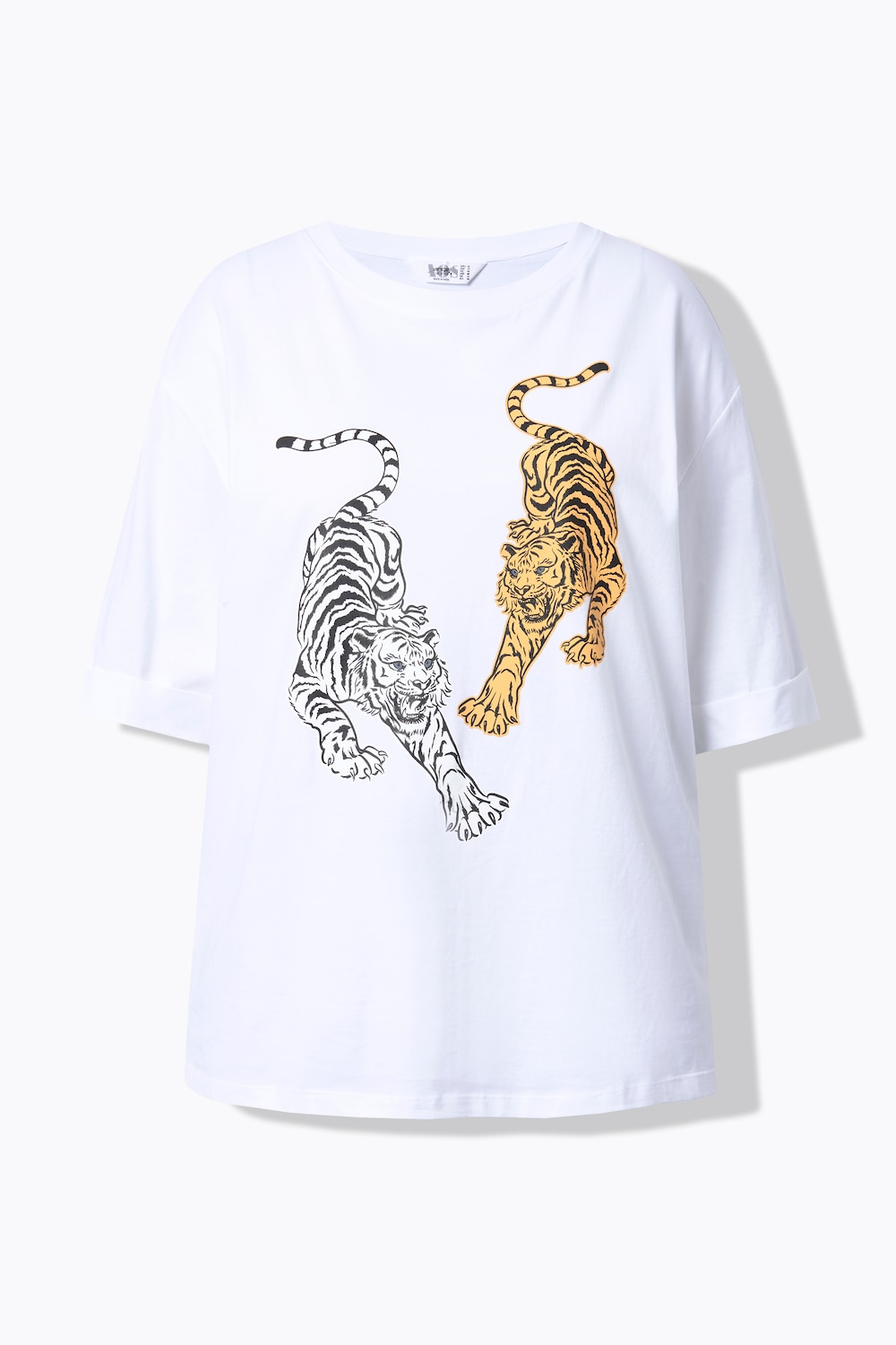 Stora storlekar T-shirt, Dam, vit, storlek: 50, Bomull, Angel of Style