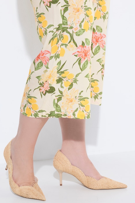 Široké kalhoty, široké nohavice, mašlový vzor