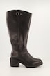 Leder-Stiefel, XXL-Schaft, Plateausohle, Weite H