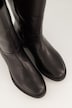 Leder-Stiefel, XXL-Schaft, Plateausohle, Weite H