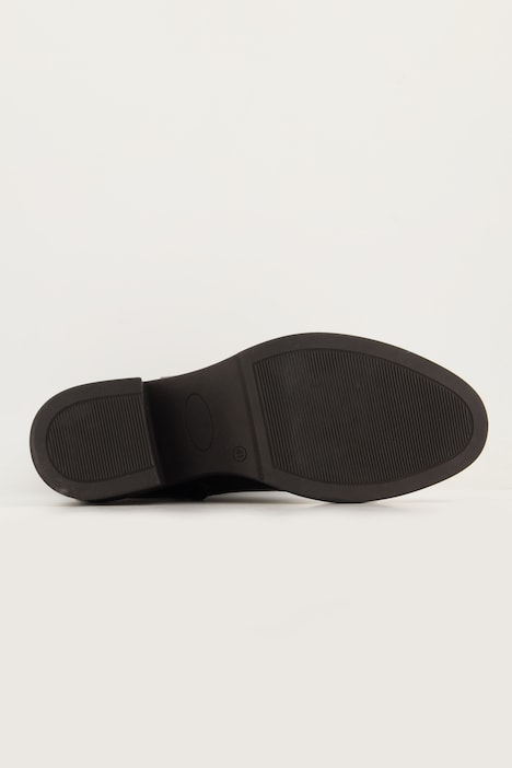 Leder-Stiefel, XXL-Schaft, Plateausohle, Weite H