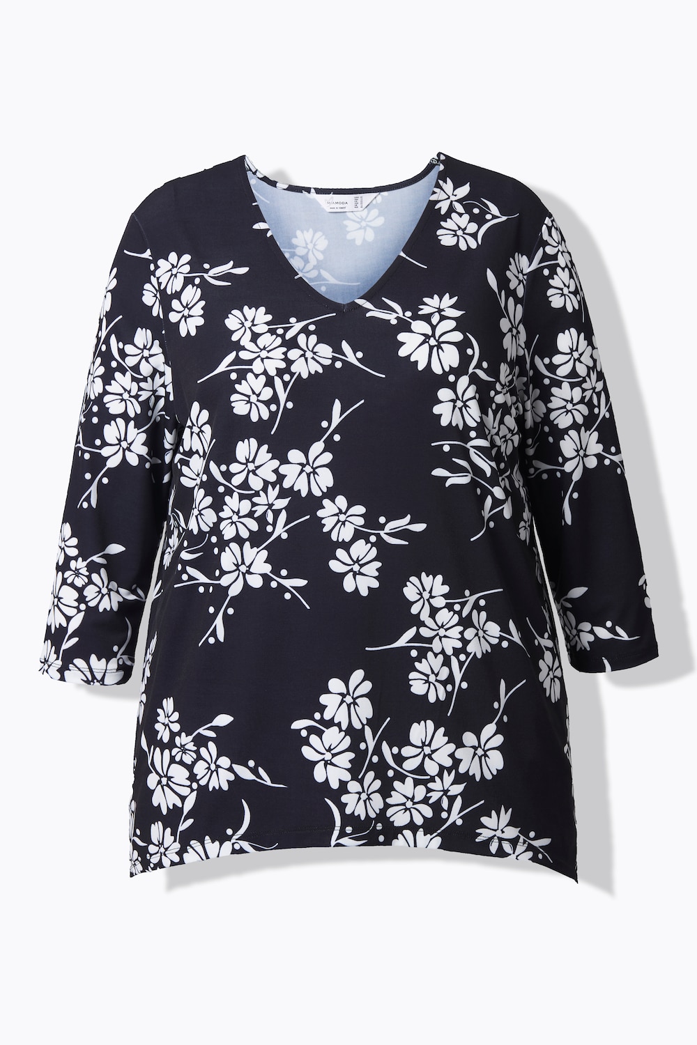 Stora storlekar T-shirt, Dam, svart, storlek: 42, Polyester, Mia Moda