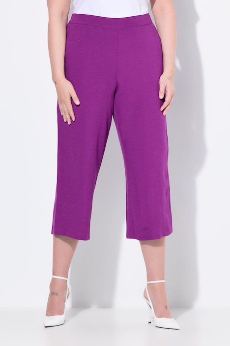 Culotte, wijde pijpen, linnenmix