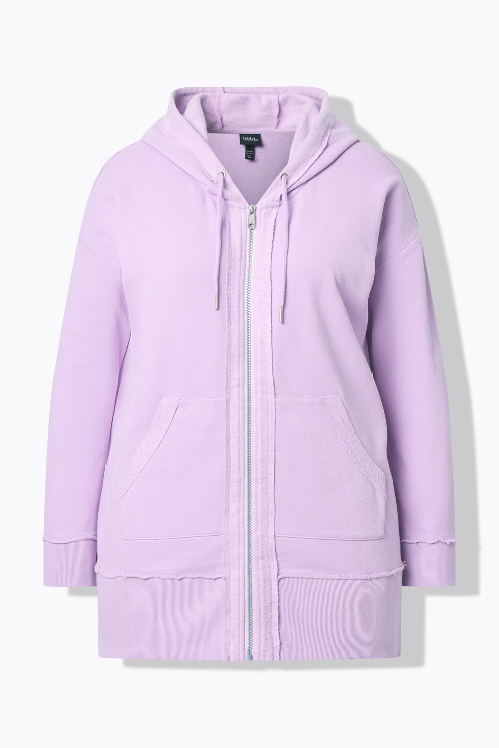 Stora storlekar Hoodiejacka, Dam, lila, storlek: 54/56, Bomull/Polyester, Ulla Popken