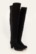 Stretch-Stiefel, XXL-Schaft, Veloursleder/Stretch, Weite H