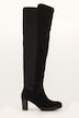 Stretch-Stiefel, XXL-Schaft, Veloursleder/Stretch, Weite H
