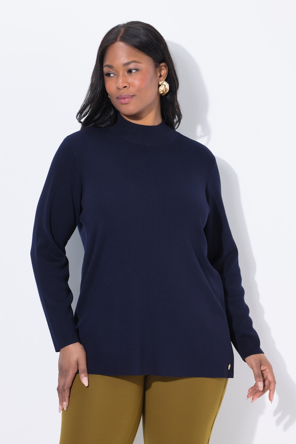 Thumbnail - Große Größen Pullover, Damen, blau, Größe: 46/48, Viskose/Polyester, Ulla Popken
