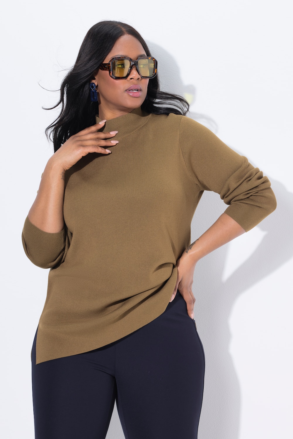 Große Größen Pullover, Damen, braun, Größe: 46/48, Viskose/Polyester, Ulla Popken