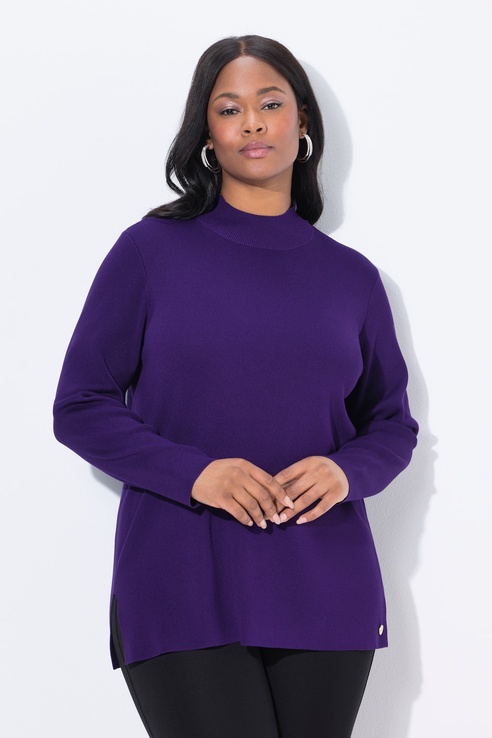 Große Größen Pullover, Damen, lila, Größe: 54/56, Viskose/Polyester, Ulla Popken