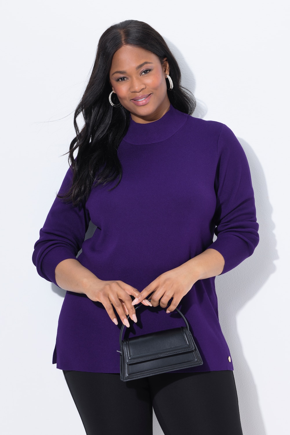 Große Größen Pullover, Damen, lila, Größe: 42/44, Viskose/Polyester, Ulla Popken