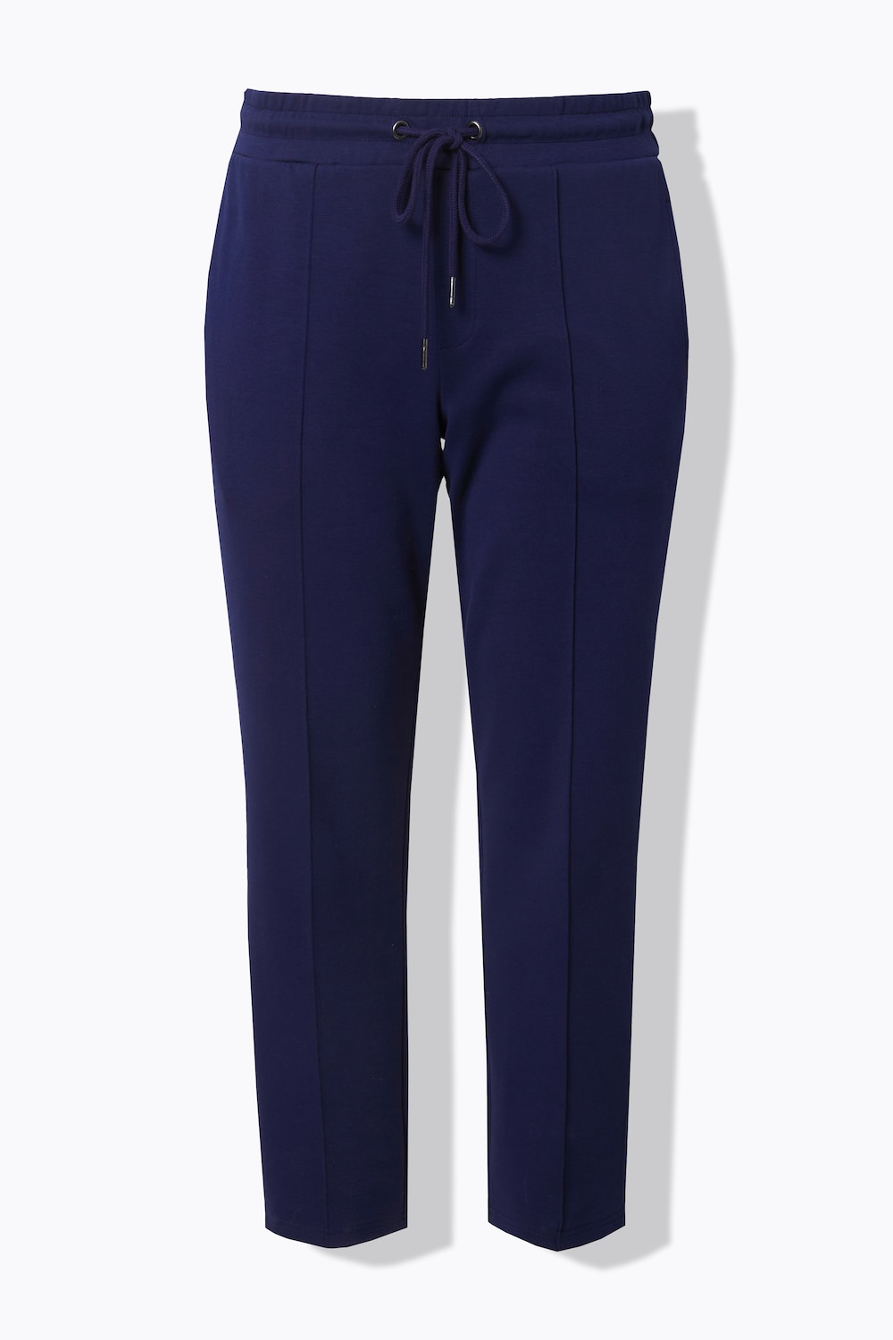 Stora storlekar Byxa i Punto di Roma-jersey, Dam, blå, storlek: 42/44, Bomull/Polyester, Ulla Popken