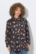Blouse, leomotief, overhemdkraag, lange mouw