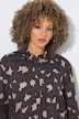 Blouse, leomotief, overhemdkraag, lange mouw