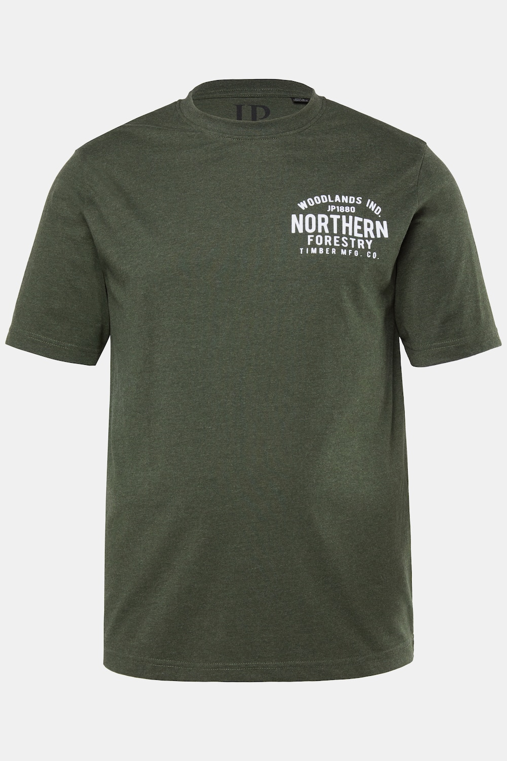 JP1880, T-shirt, korte mouwen, borstprint, tot 8XL