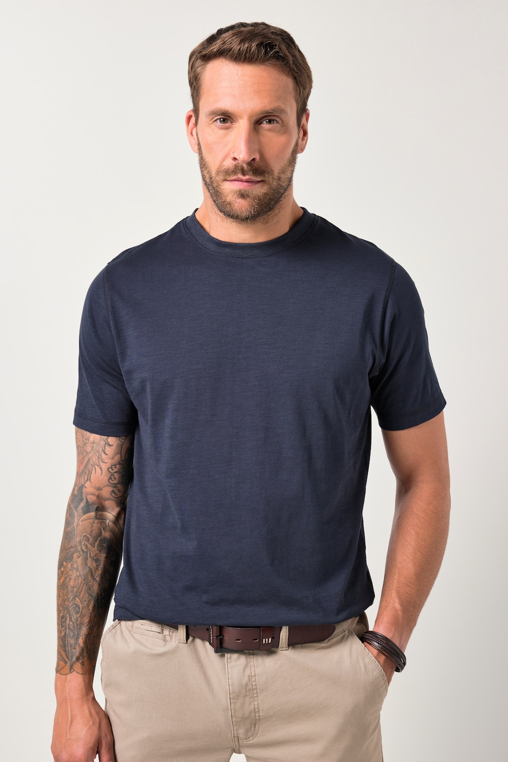 Stora storlekar T-shirt, Her, blå, storlek: 4XL, Bomull, JP1880